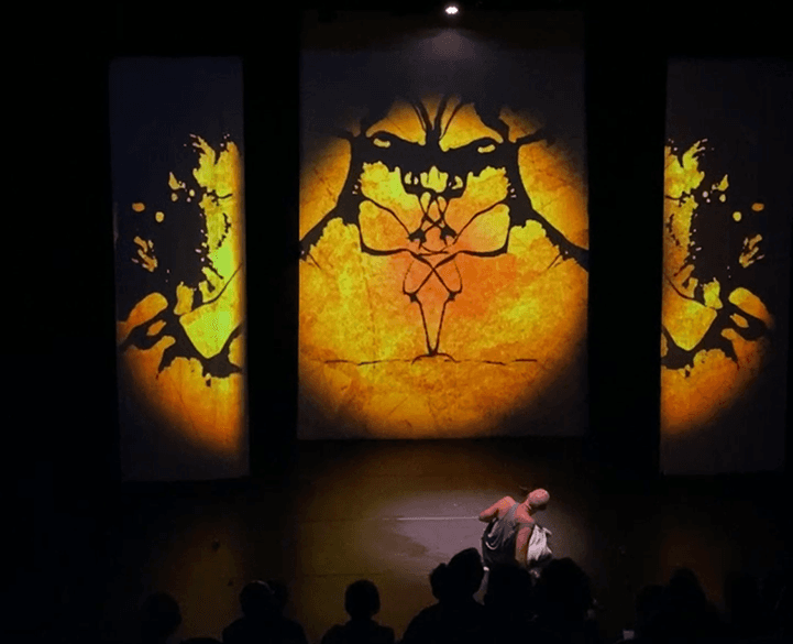 DIDO Tour performance still with monochrome forest projection